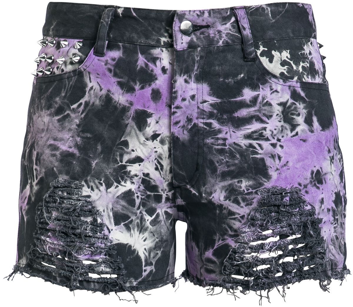 Vixxsin Short - Gaia Shorts - 28 bis 36 - für Damen - Größe 32 - lila/schwarz von Vixxsin