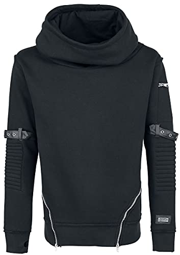 Vixxsin Voyage Hood Männer Kapuzenpullover schwarz M 80% Baumwolle, 20% Polyester Gothic von Vixxsin