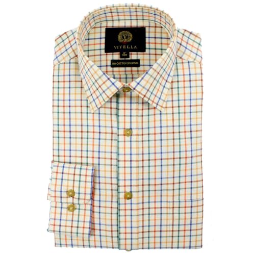 Viyella Herren Classic Fit Tattersall Shirt, herbst, 44 von Viyella