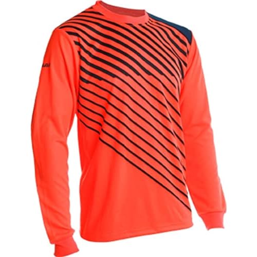 Vizari Arroyo Torwarttrikot Gepolstert T-Shirt - Atmungsaktiver Leichter Stoff - Torwarttrikot Kinder & Erwachsene - Orange, Navy blau - Größe AL von Vizari