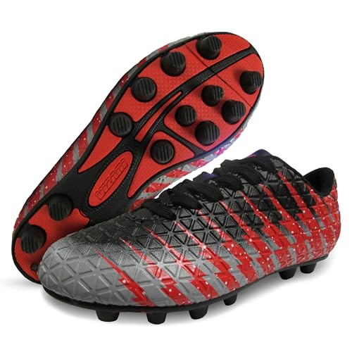 Vizari FG Fussballschuhe Kinder | Kinder Fußball Schuhe für Jungen Mädchen | Outdoor Soccer Cleats Turf Football Boots | Griffige Stollen für Training & Spiel von Vizari