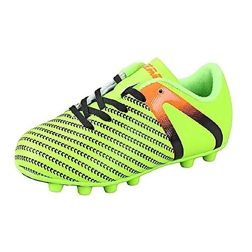 Vizari Impact JR FG Fussballschuhe Kinder - Stollenschuhe Outdoor Fußballschuhe für Jungen & Mädchen - Grün/Orange, Größe 28 von Vizari