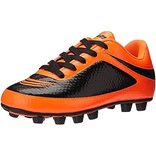 Vizari Infinity FG Fussballschuhe Kinder - Stollenschuhe Outdoor Fußballschuhe für Jungen & Mädchen - Orange, Schwarz - Größe 28 von Vizari