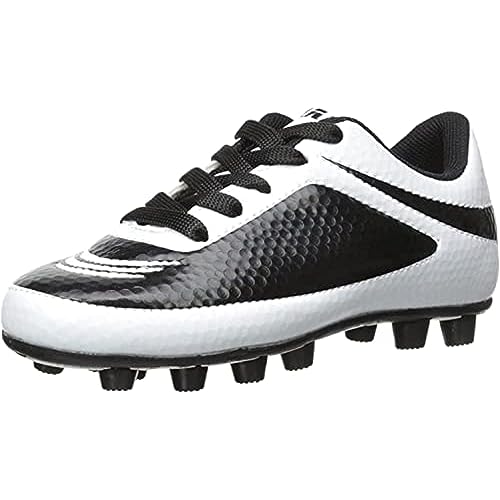 Vizari Infinity FG Fussballschuhe Kinder - Stollenschuhe Outdoor Fußballschuhe für Jungen & Mädchen - Weiß, Schwarz - Größe 27,5 von Vizari