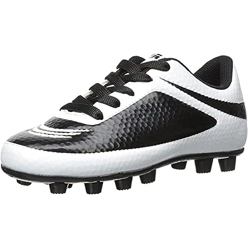 Vizari Infinity FG Fussballschuhe Kinder - Stollenschuhe Outdoor Fußballschuhe für Jungen & Mädchen - Weiß, Schwarz - Größe 32,5 von Vizari