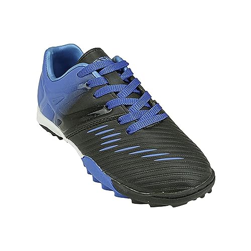 Vizari Liga TF Turf Fussballschuhe Kinder - Fußballschuhe für Jungen & Mädchen für Indoor mit Stollen - Blau, Schwarz - Größe 27,5 von Vizari