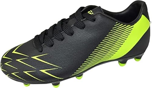 Vizari Ranger FG Fussballschuhe Kinder - Stollenschuhe - Outdoor Fester Untergrund - Fußballschuhe für Jungen & Mädchen - Schwarz, Grun - Größe 28 von Vizari