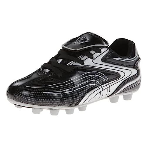 Vizari Striker FG Outdoor & Teppichrasen Fußball Schuhe - Fussballschuhe Herren - Schwarz, Silber - Taille 38,5 von Vizari