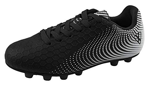 Vizari Unisex-Kid's Stealth FG Soccer Shoe, Black/White, 6 M US Big Kid von Vizari