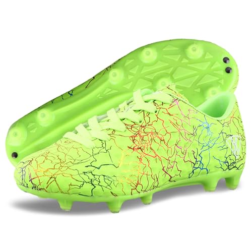 Vizari FG Fußballschuhe Kinder mit Stollen | Unisex Fussball Schuhe Jungen Mädchen | Outdoor Soccer Cleats Turf Football Boots für Training & Matches Gr. 25–38 von Vizari