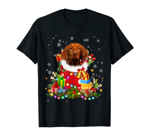 Vizsla Bags T-Shirt, Schwarz, Cartoon, Kurzarm, Unisex-Kinder, Unisex-Jugendliche, S, Winter von Vizsla Christmas Gift Bags