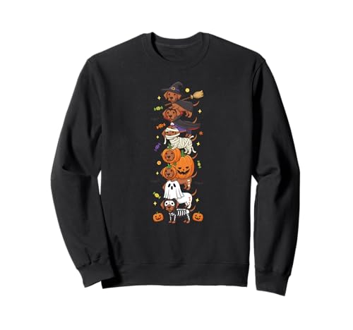 Lustige Vizsla Hexe Vampir Geist Halloween Kinder Herren Damen Sweatshirt Lustige Vizsla Hexe Vampir Geist Halloween Kinder Herren Damen Sweatshirt von Vizsla Dog Lovers Halloween Skeleton Mummy Outfits