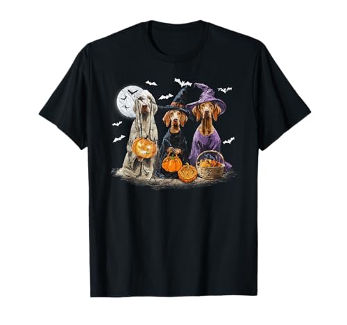 Vizsla Happy Halloween Hundeliebhaber für Herren und Damen T-Shirt von Vizsla Dog Pumpkin Happy Halloween