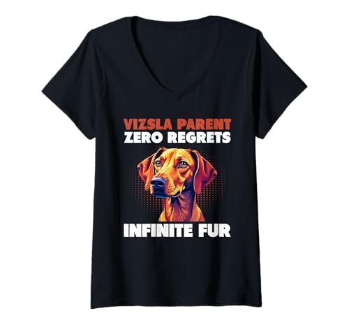 Damen Vizsla Hund T-Shirt mit V-Ausschnitt Damen Vizsla Hund T-Shirt mit V-Ausschnitt von Vizsla Gifts for Men and Women