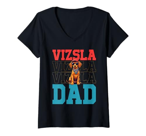 Damen Vizsla Hund T-Shirt mit V-Ausschnitt Damen Vizsla Hund T-Shirt mit V-Ausschnitt von Vizsla Gifts for Men and Women