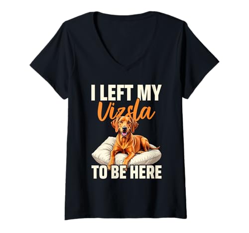 Damen Vizsla Hund T-Shirt mit V-Ausschnitt Damen Vizsla Hund T-Shirt mit V-Ausschnitt von Vizsla Gifts for Men and Women