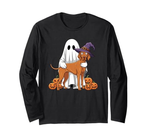 Lustiger Geist Vizsla Kürbis Halloween Kinder Herren Damen Langarmshirt Lustiger Geist Vizsla Kürbis Halloween Kinder Herren Damen Langarmshirt von Vizsla Lovers Cute Halloween Outfits for Boy Girl