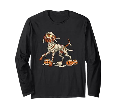 Lustiger Vizsla Mummy Kürbis Halloween Kinder Herren Damen Langarmshirt Lustiger Vizsla Mummy Kürbis Halloween Kinder Herren Damen Langarmshirt von Vizsla Lovers Cute Halloween Outfits for Boy Girl