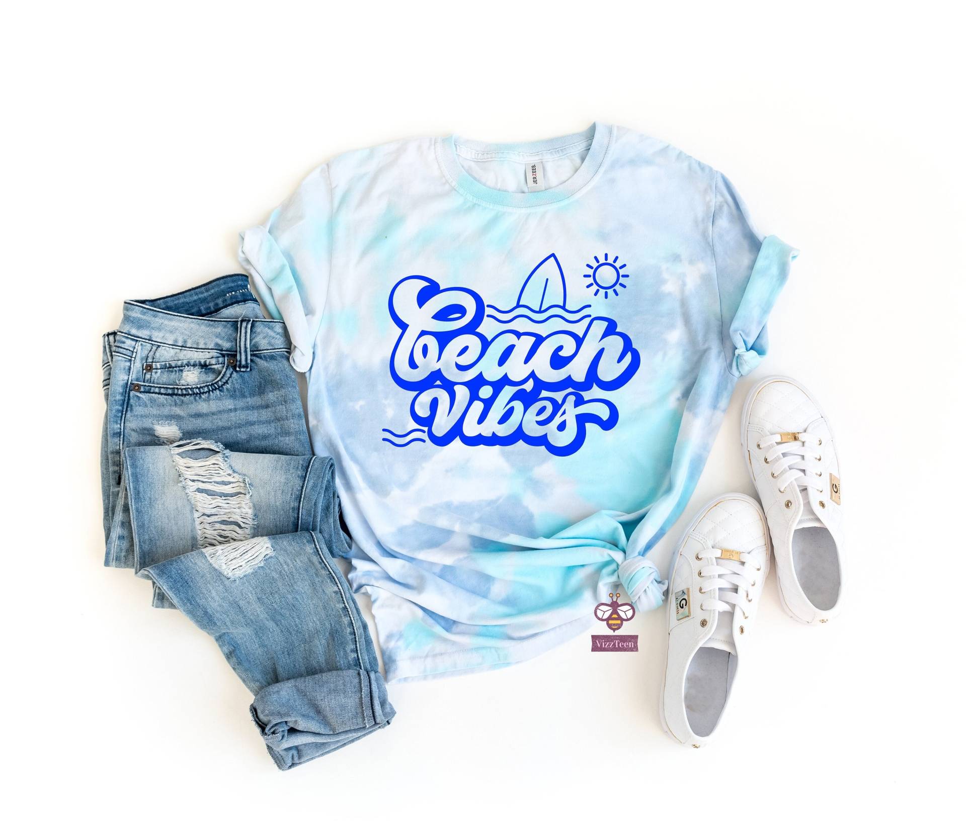 Strand Shirt, Beach Vibes Shirt Für Frauen, Für Männer, Strandtagsshirt, Retro Hello Summer Süßes Sommer von VizzTeen