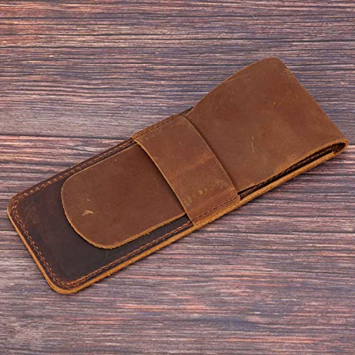 Vjsujehgy Handgemachte Leder Bleistift Aufbewahrungstasche Rindsleder FüLlfederhalter Etui Inhaber Vintage Retro ZubehöR für Reisetagebuch A. Vjsujehgy Handgemachte Leder Bleistift Aufbewahrungstasche Rindsleder FüLlfederhalter Etui Inhaber Vintage Retro ZubehöR für Reisetagebuch A. von Vjsujehgy