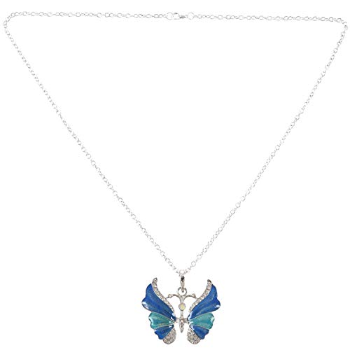 Vklopdsh Christmas Neue Schmetterling Kristall Strass Anhänger Halskette Blau von Vklopdsh