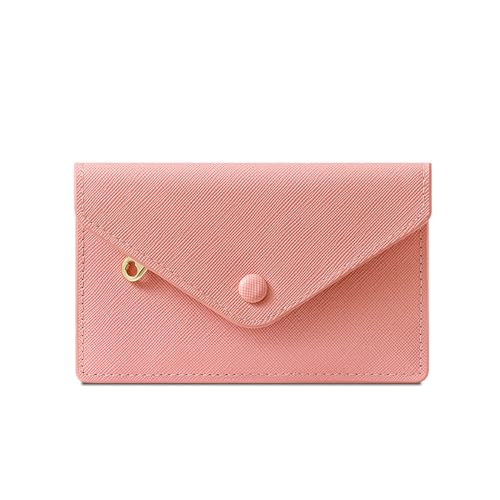 Vllcsla Brieftasche für Damen PU-Leder Dünne Brieftasche mit 7 Kartenfächern und Reißverschluss-Münzfach, Damen Kompaktes Bifold Portemonnaie (Rosa) von Vllcsla