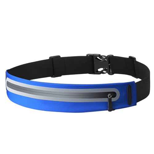 Vllcsla Laufgürtel mit Verstellbarem Elastischem Gurt, wasserdichte Herren-Gürteltasche mit Reflektierendem Streifen für Outdoor-Aktivitäten, Hüfttasche Groß Kapazität für Handy unter 7" von Vllcsla