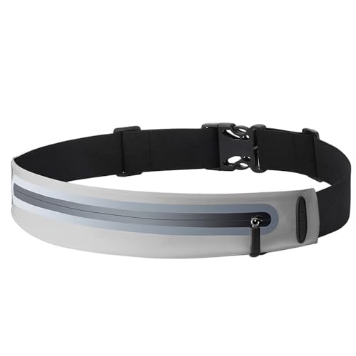 Vllcsla Laufgürtel mit Verstellbarem Elastischem Gurt, wasserdichte Herren-Gürteltasche mit Reflektierendem Streifen für Outdoor-Aktivitäten, Hüfttasche Groß Kapazität für Handy unter 7" von Vllcsla