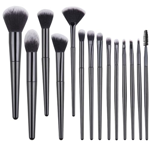 Vllcsla Make-up Pinsel 14 Stück Synthetische Weiche Borsten Pinsel Set Schwarz Premium Lidschatten Pinsel Contouring Foundation Pinsel Make-up Pinsel Kits Gesichtsmake-up Pinsel Vllcsla Make-up Pinsel 14 Stück Synthetische Weiche Borsten Pinsel Set Schwarz Premium Lidschatten Pinsel Contouring Foundation Pinsel Make-up Pinsel Kits Gesichtsmake-up Pinsel von Vllcsla