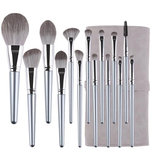 Vllcsla Make-up-Pinsel 14 Stück Tragbares Pinselset Makeup, 14-teilige Premium Synthetische Kabuki Pinsel Blush Lidschatten Concealer Kontur Pinsel Set, Gesichtsmake-up Pinsel Make-up-Tools Vllcsla Make-up-Pinsel 14 Stück Tragbares Pinselset Makeup, 14-teilige Premium Synthetische Kabuki Pinsel Blush Lidschatten Concealer Kontur Pinsel Set, Gesichtsmake-up Pinsel Make-up-Tools von Vllcsla