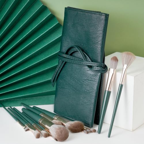 Vllcsla Make-up Pinsel 14pcs Professionelle Pinselset Makeup Foundation Powder Blush Blending Lidschatten Pinsel Sets, Grüne Farbe Advanced Make-up Pinsel, Premium Qualität Gesichtspinsel Vllcsla Make-up Pinsel 14pcs Professionelle Pinselset Makeup Foundation Powder Blush Blending Lidschatten Pinsel Sets, Grüne Farbe Advanced Make-up Pinsel, Premium Qualität Gesichtspinsel von Vllcsla