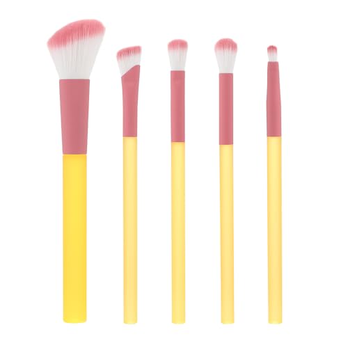 Vllcsla Make-up Pinsel 5 Stück Gesichtspinsel, Kunststoffgriff, 5 Farben, 5 Stück Feste Make-up Pinsel Set Kontur Lidschatten Nasenschatten Pinsel Sets, Make-up Pinsel & Werkzeuge von Vllcsla