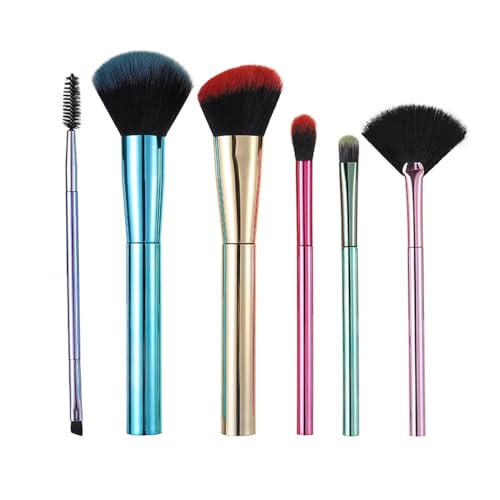 Vllcsla Make-up Pinsel 6 Stück Pinselset Makeup, Farbige Beschichtungsgriffe,Tragbare Reise Make-up Pinsel Set, Foundation Rouge Pinsel, Lidschatten Pinsel, Mascara Pinsel, Highlighter Pinsel Vllcsla Make-up Pinsel 6 Stück Pinselset Makeup, Farbige Beschichtungsgriffe,Tragbare Reise Make-up Pinsel Set, Foundation Rouge Pinsel, Lidschatten Pinsel, Mascara Pinsel, Highlighter Pinsel von Vllcsla