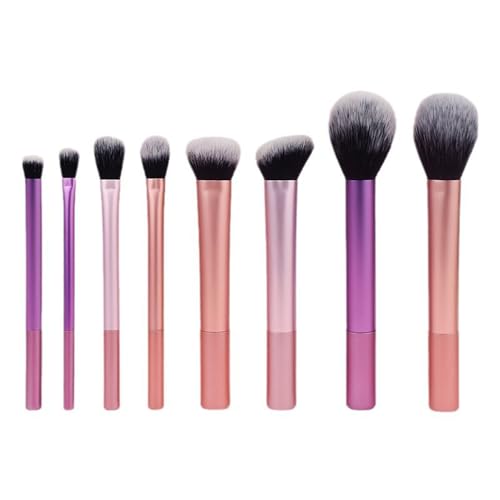 Vllcsla Make-up Pinsel 8 Stück Pinselset Makeup mit Farbigem Griff und Synthetischen Weichen Borsten, Foundation Pinsel Gesichtspuder Rouge Lidschatten Gesichtsmake-up Pinsel von Vllcsla