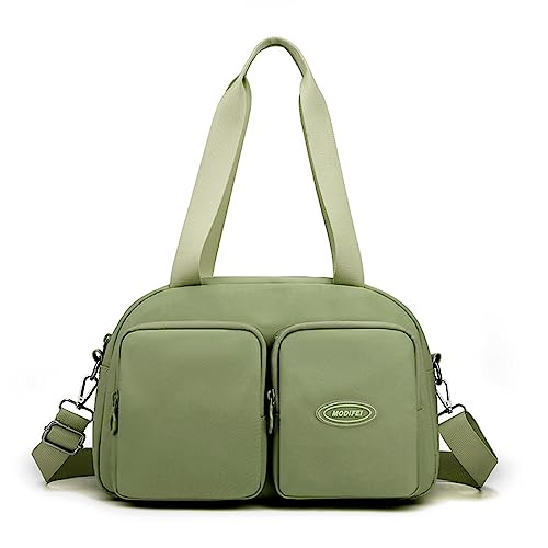 Vllcsla Nylon Umhängetaschen für Damen Mittelgroße Wasserdichte Leichte Umhängetasche - Damen Freizeithandtasche mit Abnehmbarem und Verstellbarem Schultergurt (Grün) von Vllcsla