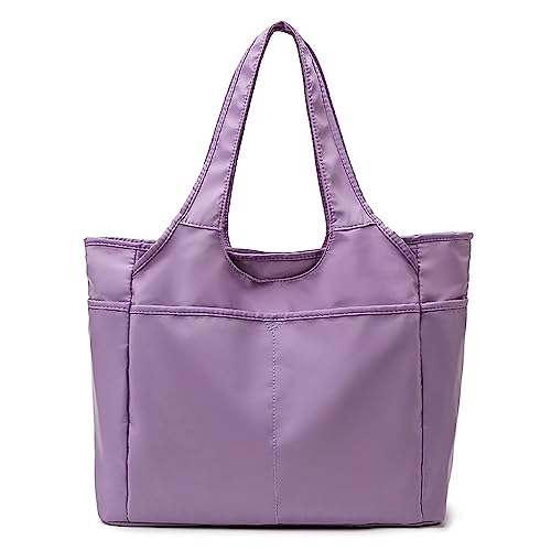 Vllcsla Reisetaschen für Damen 42x30x18cm Sporttasche Duffle Bag Leicht 22.68L mit Multi-Pockets, Wasserdicht und Reißfest Duffle Bag (Lila) von Vllcsla