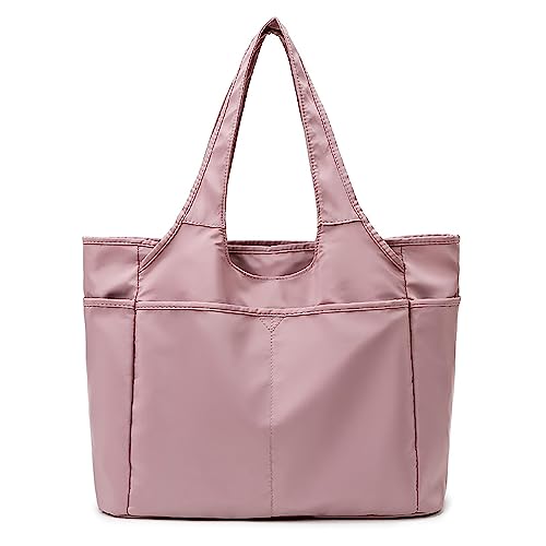 Vllcsla Sporttasche Duffle Bag Leicht 22.68L, Reisetasche Weekender Damen 42x30x18 cm,Wasserdicht und Reißfest Duffle Bag, Reisetasche Damen Weekender Pink Multi-pocket, Wasserdichte Stoff Tragetasche von Vllcsla