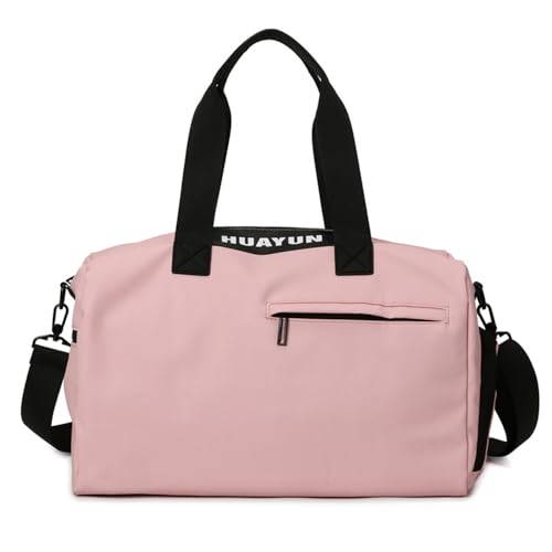 Vllcsla Sporttasche Gym Duffle Bag mit Schuhfach für Männer und Frauen, wasserdichte Sporttasche mit Nasser Tasche, Tragegepäcktasche für Weekender-Sport (Rosa) von Vllcsla