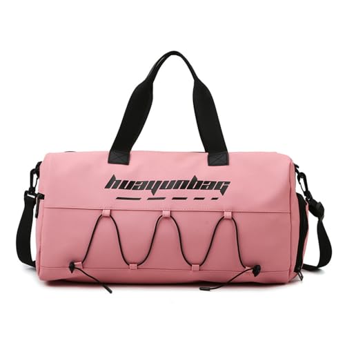 Vllcsla Sporttasche für Männer und Frauen 28,8-Liter-Fitnesstasche mit Nasstasche und Schuhfach, wasserdichte Reisetasche Weekender-Tasche (Rosa) von Vllcsla