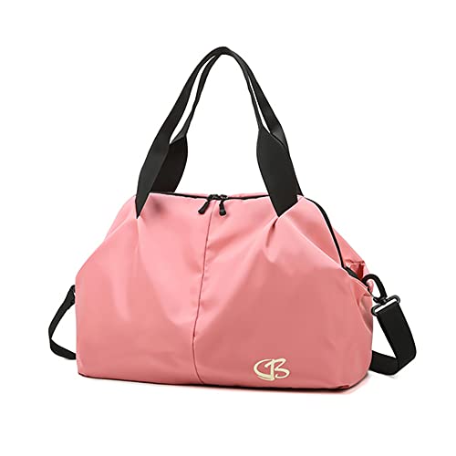 Vllcsla Sporttasche mit Nasser Tasche für Frauen - Bequemer Weiche Wochenendbeutel Tragetasche und wasserdichte Reisetasche Crossbody Bag Duffel Bags für Damen (Hellrosa) von Vllcsla