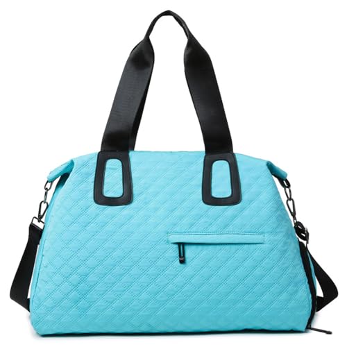 Vllcsla Sporttasche mit Schuhfach 36,65L Reisetasche für Damen, wasserdicht und verschleißfest Weekender Bag Gym Duffle Bag mit Nasser Tasche (Blau) von Vllcsla