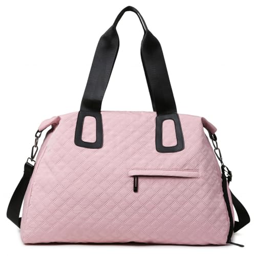 Vllcsla Sporttasche mit Schuhfach 36,65L Reisetasche für Damen, wasserdicht und verschleißfest Weekender Bag Gym Duffle Bag mit Nasser Tasche (Rosa) von Vllcsla