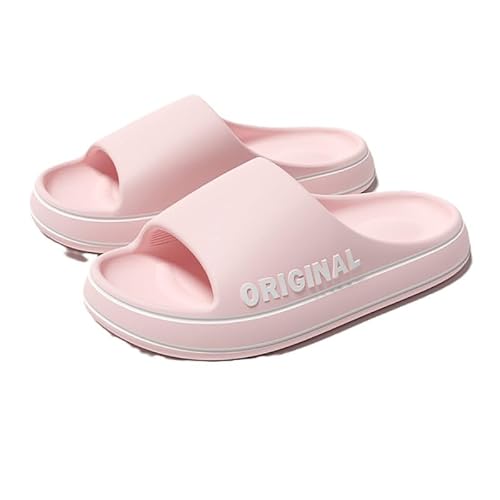 Vmhkjo Badelatschen Damen Herren Cozislides Original Schlappen Weich EVA Wolken Hausschuhe rutschfeste Badeschlappen Sommer Cloud Slides Dicke Sohle,Rosa,36/37 EU von Vmhkjo