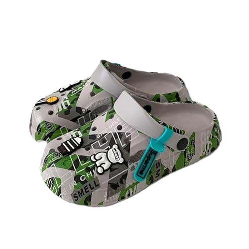 Vmhkjo Clogs Damen Herren Gartenschuhe Weich Eva Gartenclogs Wolken Hausschuhe rutschfeste Badelatschen Sommer Strand Sandalen Pantoletten Gummischuhe,Tarn-Hellgrau,42/43 EU von Vmhkjo