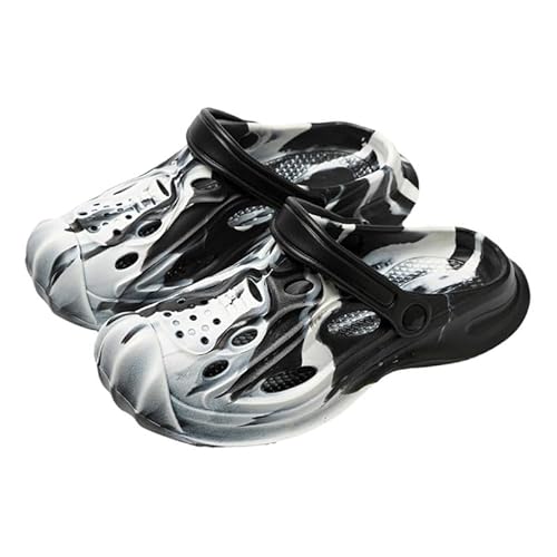 Vmhkjo Clogs Damen Herren Gartenschuhe Weich Eva Gartenclogs Wolken Hausschuhe rutschfeste Badelatschen Sommer Strand Sandalen Pantoletten Gummischuhe,Tarnung Schwarz 40/41 EU von Vmhkjo
