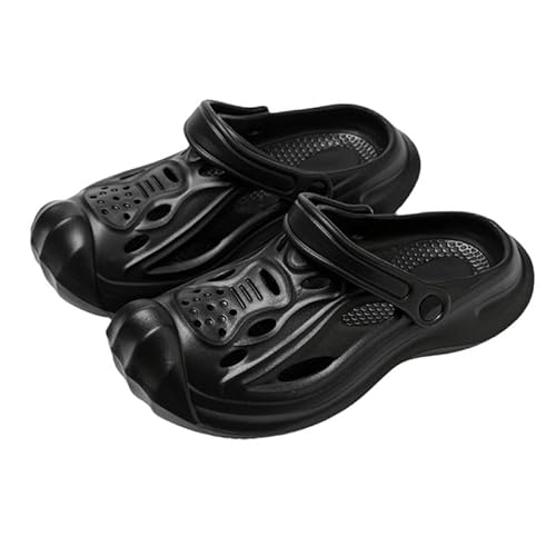 Vmhkjo Clogs Damen Herren Gartenschuhe Weich Eva Gartenclogs Wolken Hausschuhe rutschfeste Badelatschen Sommer Strand Sandalen Pantoletten Gummischuhe,Tiefschwarz 38/39 EU von Vmhkjo