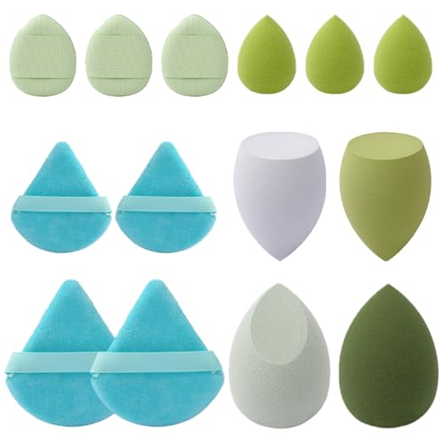 14-teiliges Make-up- -Set, weicher Make-up- , Make-up-Schwämme, Puderquaste, langanhaltende Schönheitsschwämme, Nass- und Trockenanwendung, für Mädchen von Vmiorzq