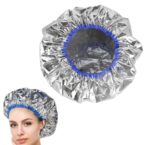 Heizkappe aus Aluminiumfolie, Heizkappe aus Aluminiumfolie für tiefe Konditionierung, wiederverwendbare tiefe Haarpflege, Duschhaarkappen für Mädchen und Heizkappe aus Aluminiumfolie, Heizkappe aus Aluminiumfolie für tiefe Konditionierung, wiederverwendbare tiefe Haarpflege, Duschhaarkappen für Mädchen und von Vmiorzq