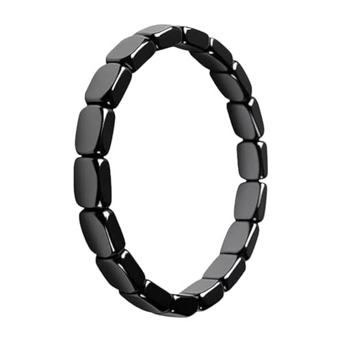 Vmiorzq Hämatit Armband Schmuck | Maskulines Armband Mit Naturhämatit - Modischer Schmuck Tägliches Handgelenk Accessoire Für Ehemann Vater Freund Freunde Klassenkameraden von Vmiorzq