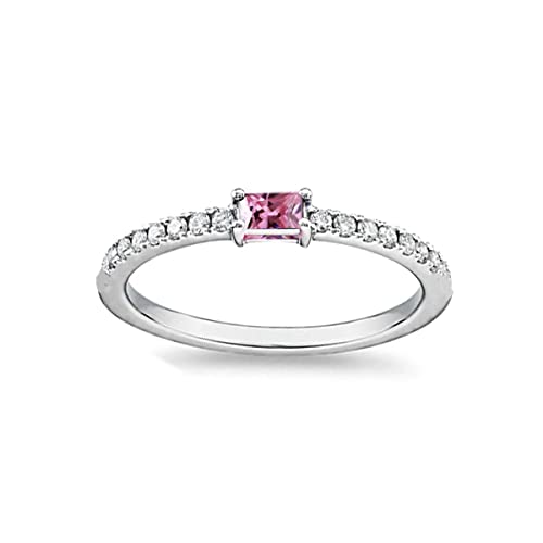 Erstellte Steine Octagon Faceted Pink Cz Ring - 92,5 Silber Ring Pink Pink Cz Edelsteine Ring - Großhandel Schmuck Geschenk zum Muttertag von Vml Jewellers